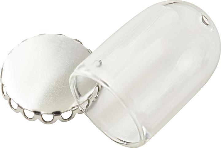 Image du produit Hobby & Crafting Fun Pendentif "Cloche en verre", 2 pièces, 20 x 30 mm (Verre, métal)