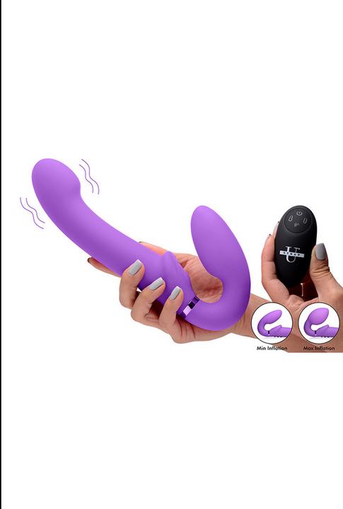 Image du produit XR Brands GPulse Vibrierender halterloser Strapon Lila