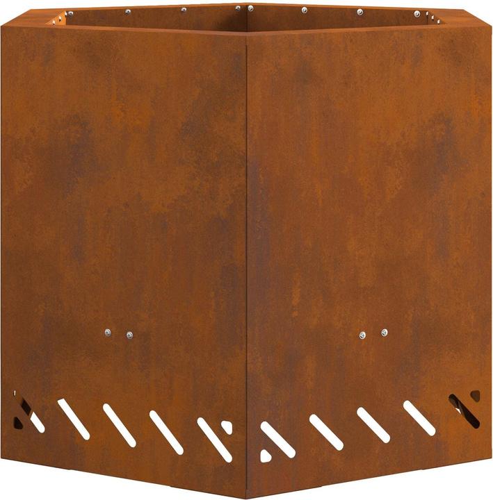 Image du produit VidaXL anneau de feu sans fumée hexagonal 38x38x51 cm acier résistant aux intempéries (38 cm)