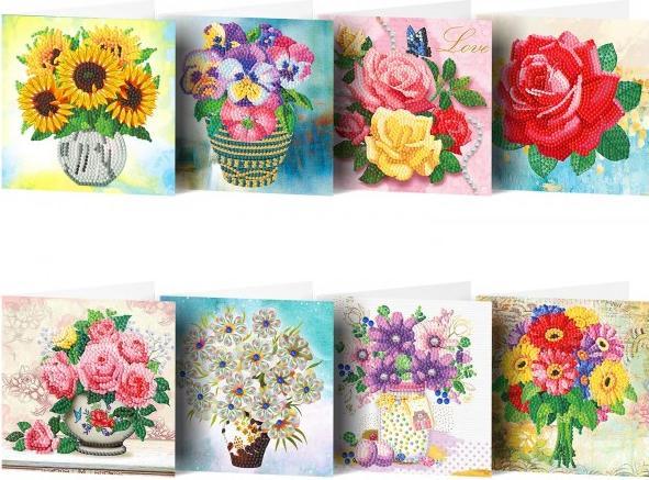 Produktbild Mona Lisa Touch Diamond Painting Set Karten 8 Stück