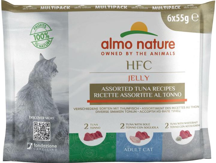 Actual product image Almo Nature HFC Jelly Multipack varieties with tuna (Adult, 6 pcs., 330 g)