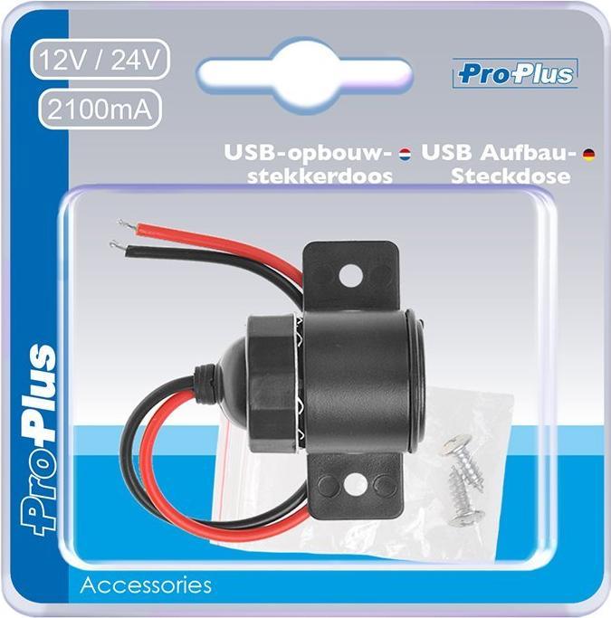 ProPlus USB surface mounted socket in blister
