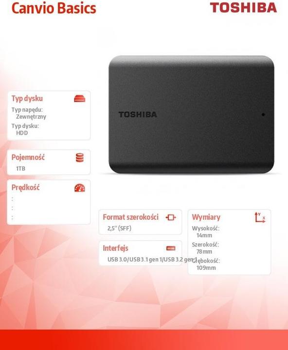 Image du produit Toshiba Canvio Basics (1 To)