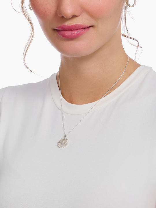 Immagine prodotto Thomas Sabo Collana con ciondolo albero dell'amore e smalto bianco in argento (Argento 925, Smalto, 38 cm)