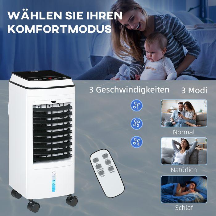 Produktbild Swisshandel24 3 in 1 Mobile Klimaanlage mit Luftbefeuchtung Wasserkühlung 4L für 20  Weiss (20 m²)