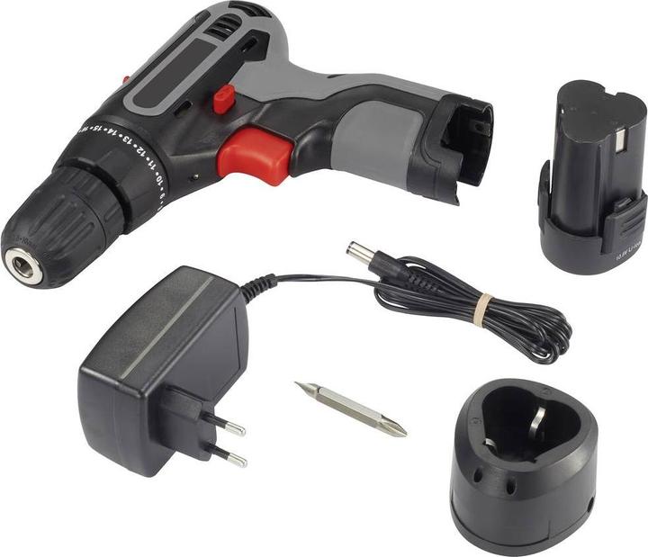 Actual product image No Name D008 Cordless drill driver 10.8 V 1.5 Ah Li-Ion incl. battery (Rechargeable battery operated)