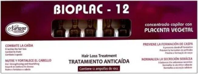 Produktbild Nurana Cosmetics Nurana Bioplac-12 Ampullen Zur Behandlung Von Haarausfall 12x10ml (120 ml)
