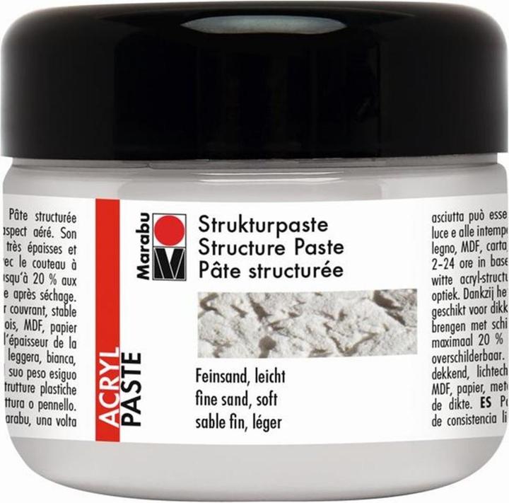 Actual product image Marabu Acrylic structure paste, 225 ml, fine sand light (Sand, 225 ml)
