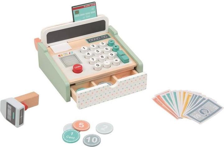 Actual product image Spielba Cash register with scanner + wooden calculator