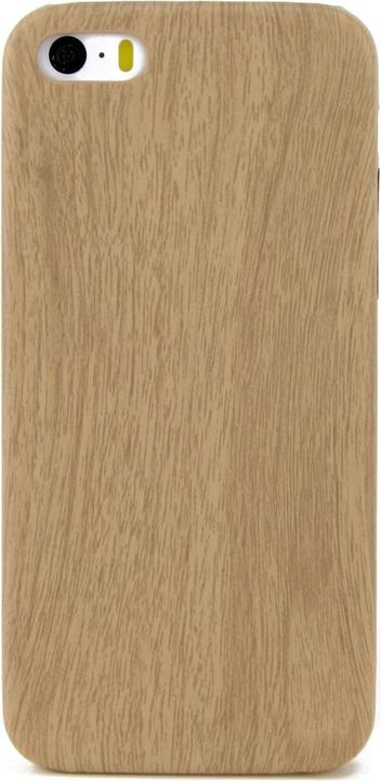 Produktbild König Design Apple iPhone 5 / 5s / SE TPU Handy Hülle Holz Optik Schutz Case Bambus Cover Neu (Apple iPhone 5)