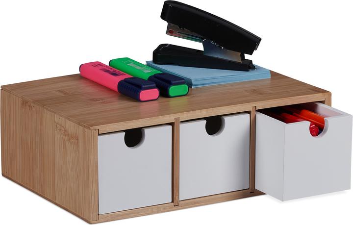 Actual product image Relaxdays Bamboo drawer box
