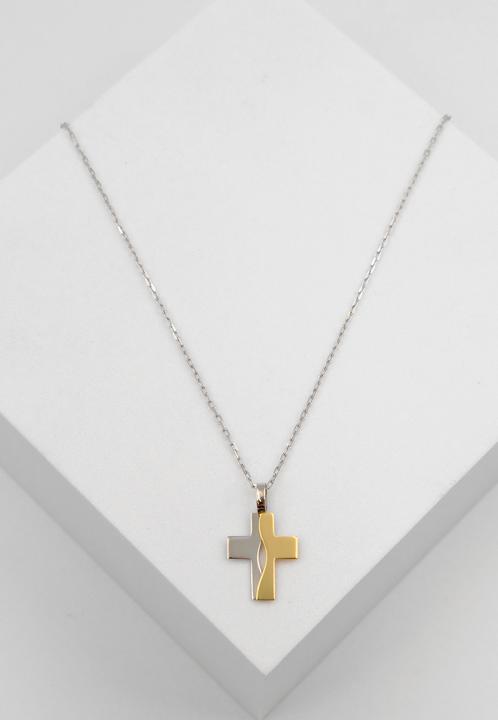 Image du produit Muau Croix (750, Or blanc, Or jaune 18 carats)