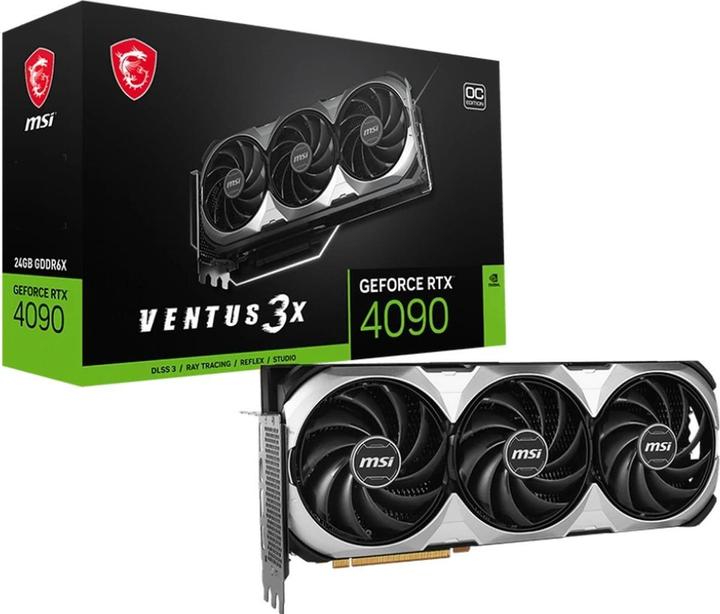 Image du produit MSI RTX4090 Ventus 3X E OC 24 Go GDDR6X HDMI 3XDP (24 Go)