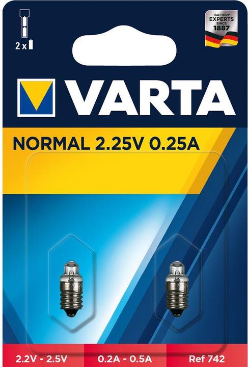 Produktbild Varta Glühbirnchen 742 (E10, 0.75 W, 6.49 lm, 2 x)