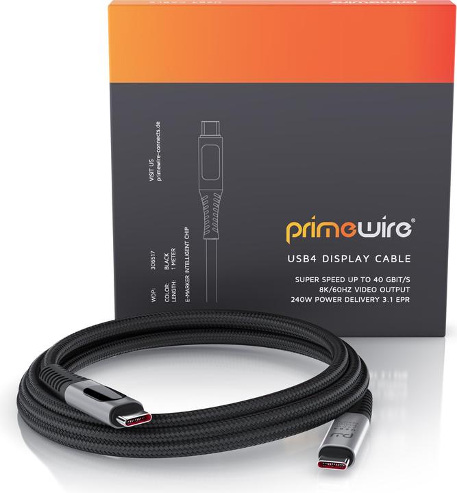 Actual product image Primewire USB C — USB C (1 m, USB 4.0, 240 W)