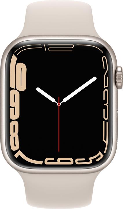 Productafbeelding Apple Watch Series 7 GPS + Cellular 45mm Starlight Aluminium Case with Starlight Sport Band Regular (38 mm)