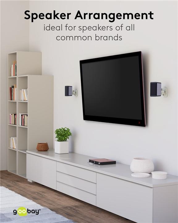 Actual product image Goobay Universal (1 pair, Wall installation, Pivoting, Tiltable)