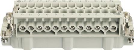 Image du produit Harting Connecteur HAN E, insert type 24Connecteur à poignée Borne à vis max 2,5mm2, 16A24 pôles