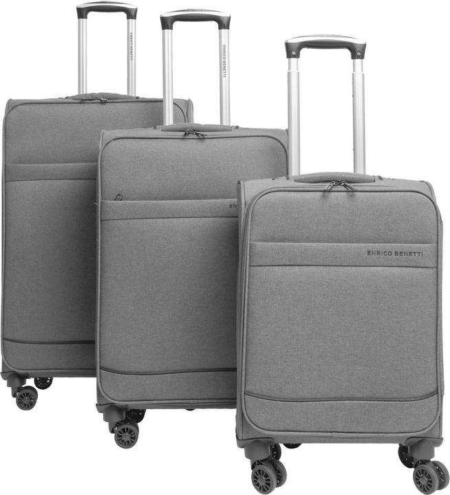 Enrico Benetti Dallas 3er Trolley Set Hellgrau