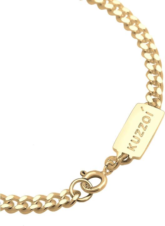 Immagine prodotto Kuzzoi Bracciale Basic Uomo Panzerkette Pezzo Solido Argento 925 (19 cm, Argento 925)