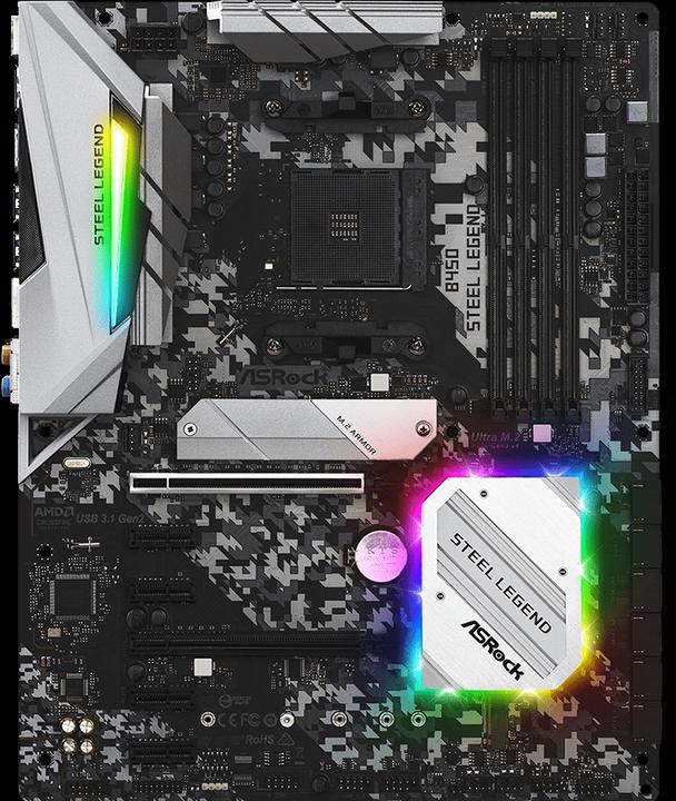 Produktbild AsRock B450 Steel Legend (AM4, AMD B450, ATX)