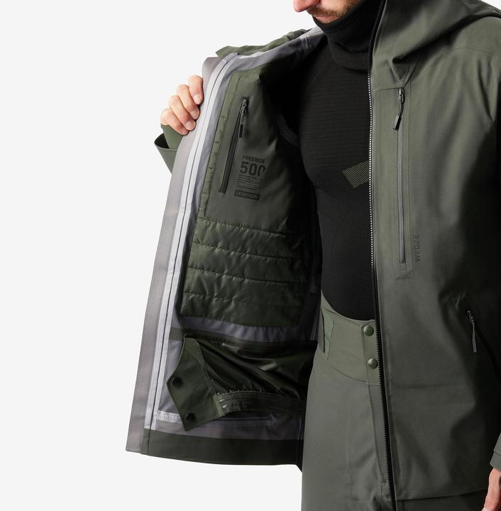 Produktbild Wedze Skijacke Herren warm und atmungsaktiv - FR500 dunkelgrün (XXL)