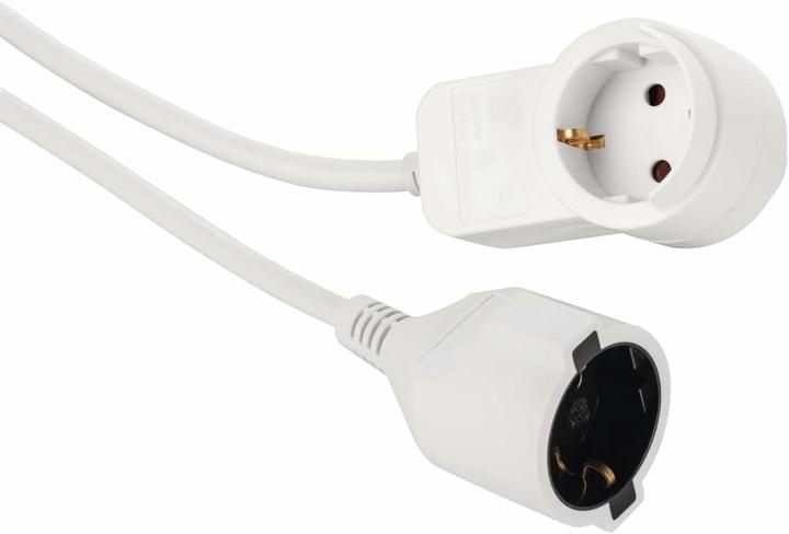 Hama Beschermcontactverlengkabel Powerplug extra contactdoos, 3,0 m, wit (3 m)