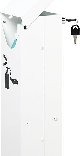 Image du produit VAR Distributeur de désinfectant pour les mains HDS 120 à pédale, blanc, avec revêtement