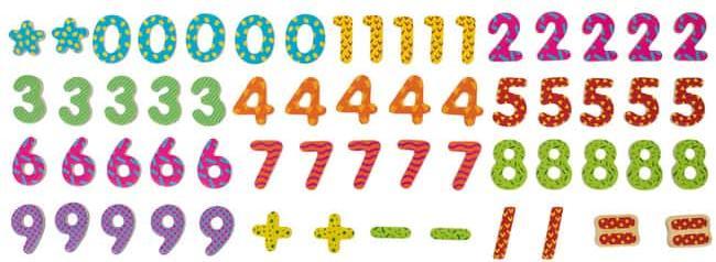 Actual product image Besttoy Magnetic numbers - 60 pieces (60 x)