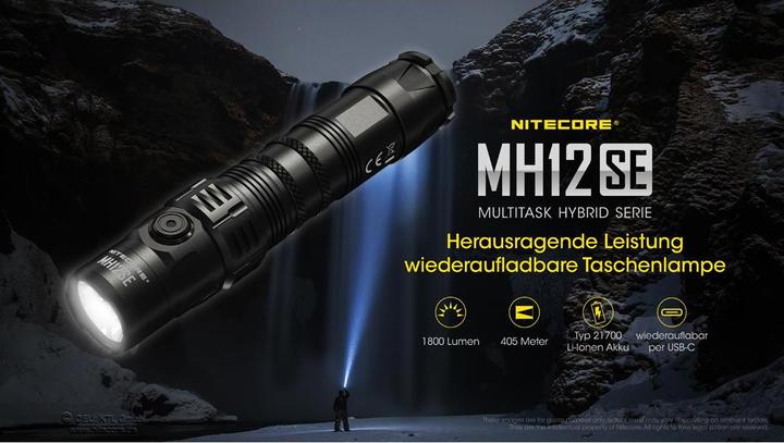 Immagine prodotto Nitecore MH12SE Torcia compatta di sesta generazione leader del settore Trent (14.10 cm, 1800 lm)