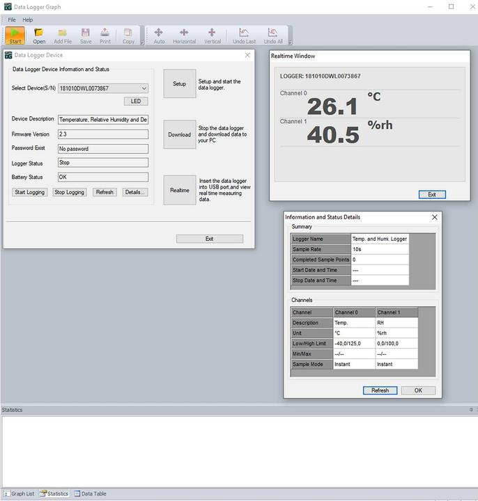 Produktbild Steinberg Datenlogger Temperatur Thermometer Luftfeuchte Usb Datenlogger Pc Software LCD