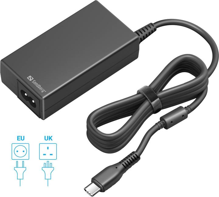 Produktbild Sandberg USB-C AC Charger PD65W EU+UK (65 W)