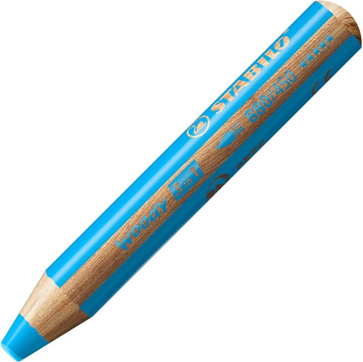 Image du produit STABILO woody 3 en 1 crayon de couleur (Bleu cyan, 1 x)