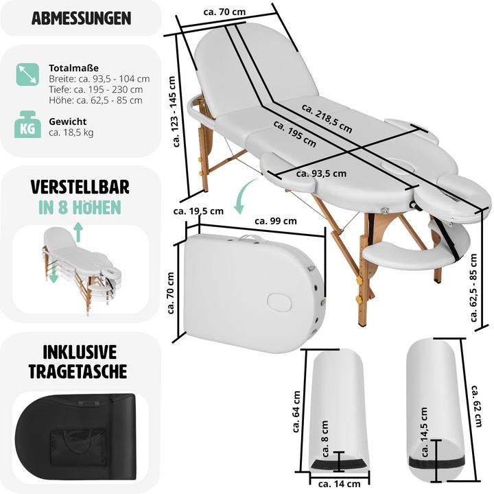 Produktbild tectake Massageliege oval