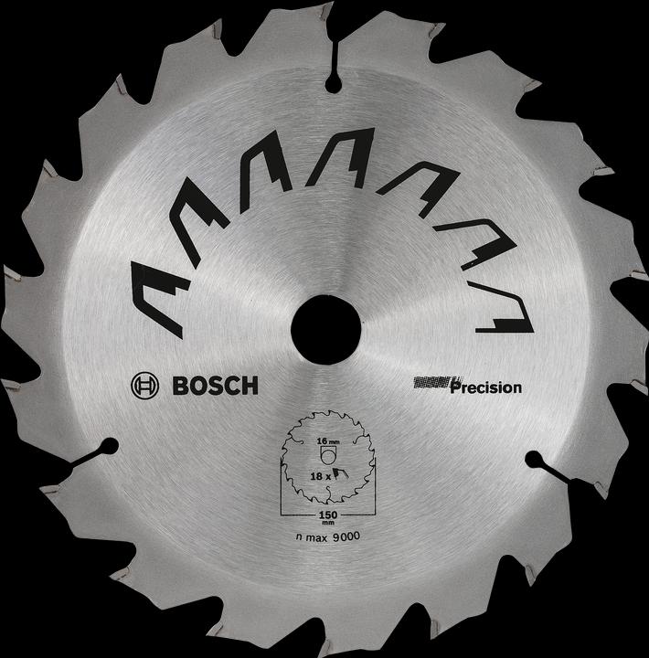 Produktbild Bosch Zubehör Kreissägeblatt PRECISION D= 150 mm Bohrung= 16 mm Z= 18