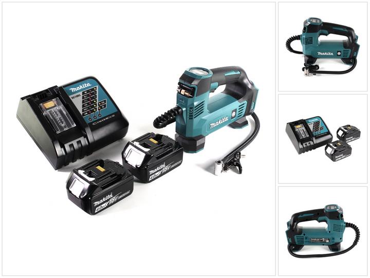 Productafbeelding Makita DMP 180 RM Batterijcompressor 18 V 8,3 bar + 2x accu 4,0 Ah + lader (0 l)