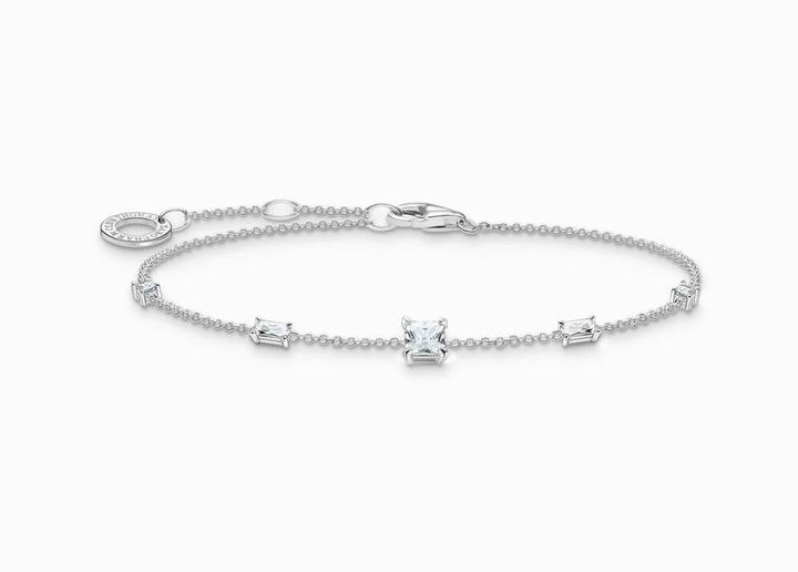 Immagine prodotto Thomas Sabo Bracciale con pietre bianche Argento (19 cm, Argento 925)
