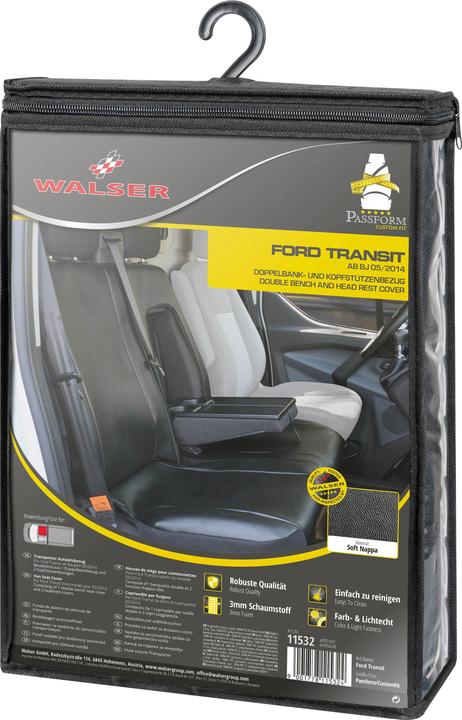 Produktbild Walser Sitzbezüge für Ford Transit für Doppelbank vorne aus Kunstleder BJ 05/2014 - heute