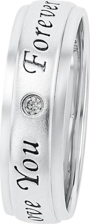 Immagine prodotto Amor Ringe für Damen und Herren, Unisex, 925 Sterling Silber, Zirkonia synth. (52, 925 Argento)