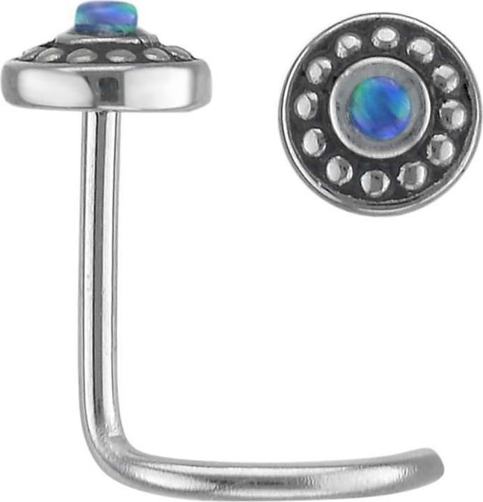 Bijouteria Nasenpiercing (Edelstahl, Synthetischer Opal)