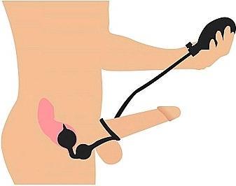 Actual product image Master Series Inflatable Silicone Anal Plug + Cock & Ball Ring