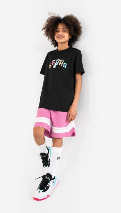Actual product image Tarmak Kinder Basketball Shorts NBA - SH900 rosa