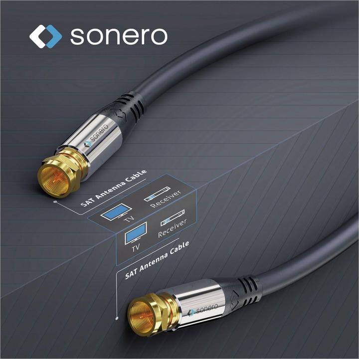 Produktbild Purelink sonero® Premium Sat Antennenkabel / Koaxialkabel, 7,50m, schwarz (Antennenkabel)
