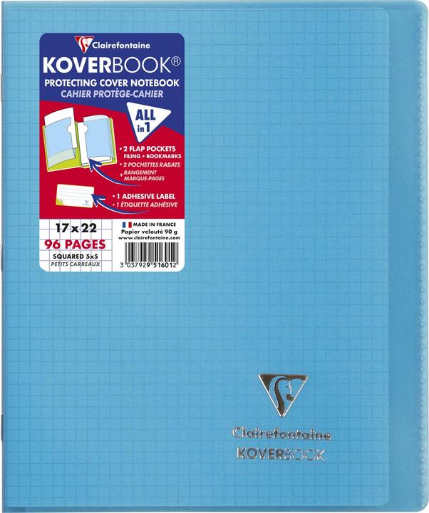 Actual product image Clairefontaine KOVER BOOK booklet 17x22 5/5 (B3, Checked, Hardcover)