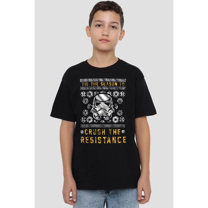 Immagine prodotto Star Wars Crush The Resistance This Christmas Maglietta Bambini (140)