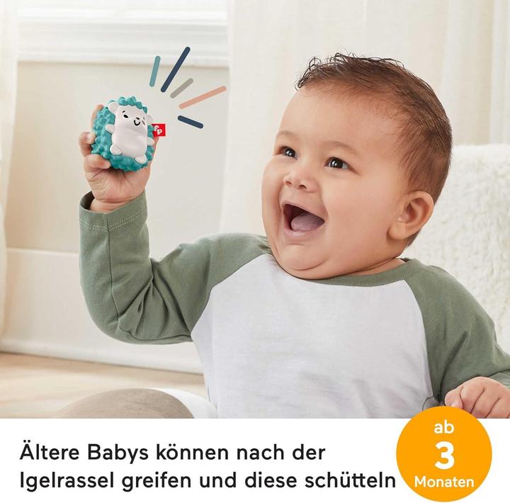 Image du produit Fisher-Price Coussin de jeu faon avec miroir, anneau de dentition et hochet hérisson