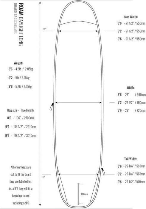 Produktbild Roam Boardbag Surfboard Daylight Longboard 8.6 (103.20")