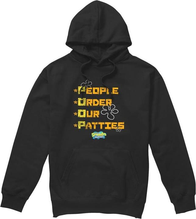 Immagine prodotto Spongebob Squarepants People Order Our Patties Felpa con Cappuccio Uomo (L)