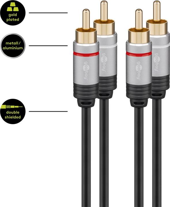 Actual product image Goobay Cinch - Cinch cable (0.75 m, Cinch)