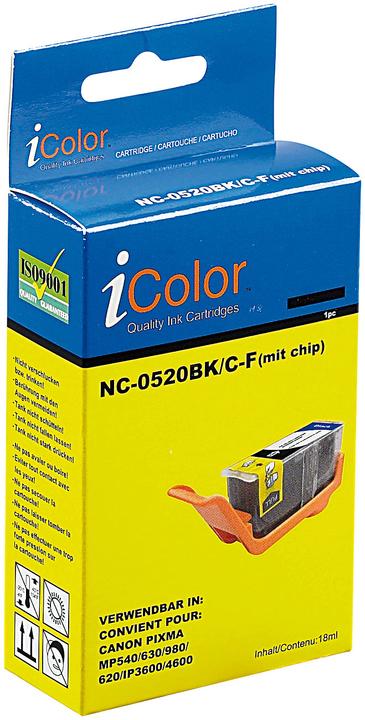 Actual product image IColor Cartridge for CANON (replaces PGI-520BK) - with CHIP (FC)